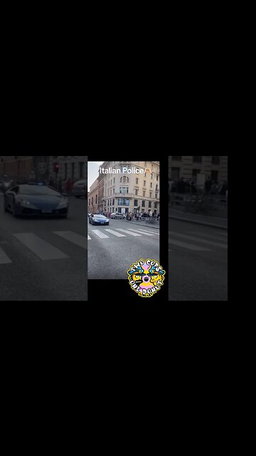 Supercar Showdown: Italian Police vs. NYC's Electric Clown Car! #funny #police #nypd #italy #shorts