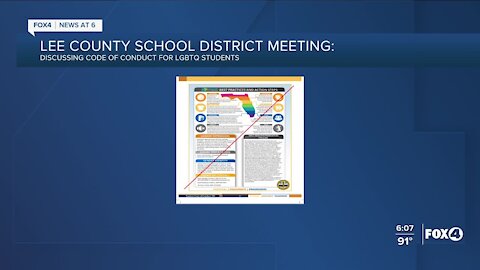 Lee County School Board meeting to discuss codes of conduct for LGBTQ students