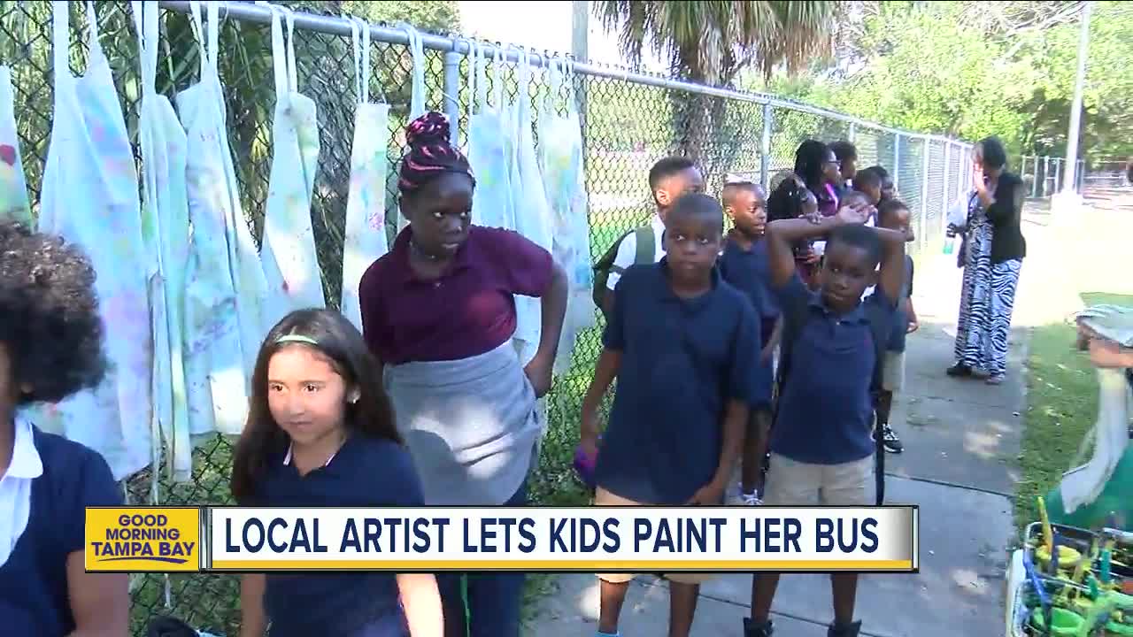 Tampa Bay area artist gives kids a chance to express themselves by painting the Nomad Art Bus