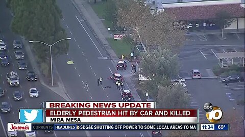 Elderly man hit, killed by car on Mira Mesa Blvd.