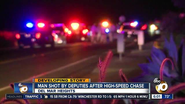 Man shot by deputies after high-speed chase