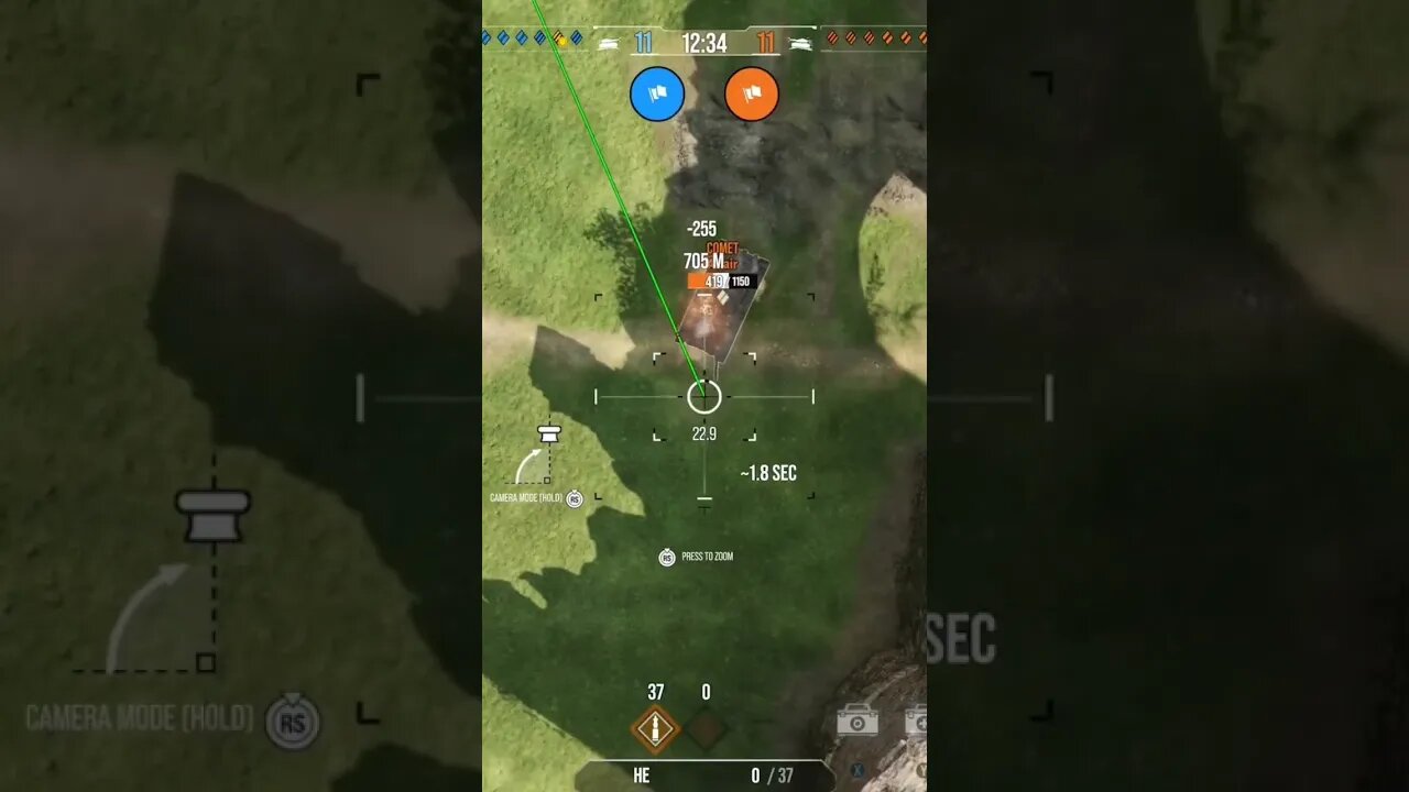 World of Tanks: Honestly, not sure how that shot actually hit this guy, but hey, I'll take the kill!