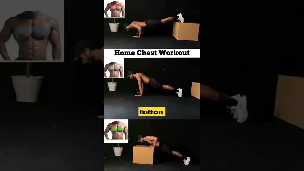 chest workout at home 💪😍| check Description | healthcare #fitnessbody #weightloss #healthcare #fat