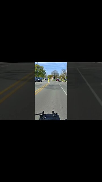 Riding my motorcycle in Grand Haven
