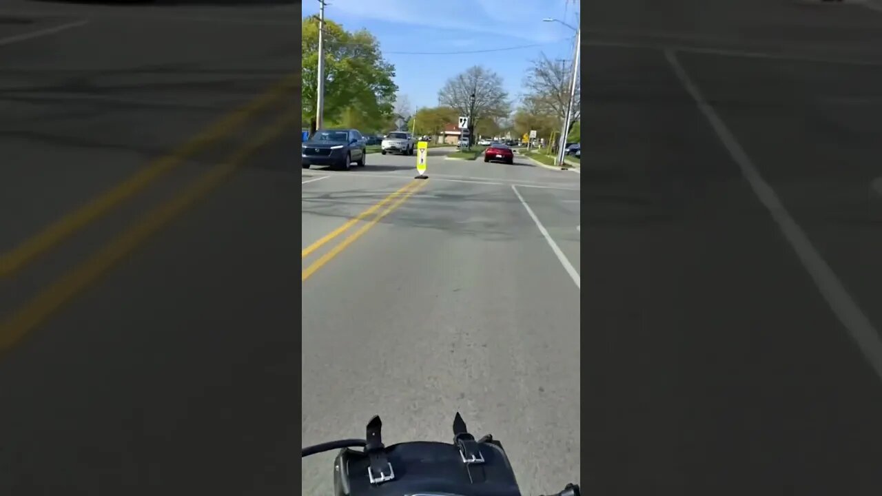 Riding my motorcycle in Grand Haven