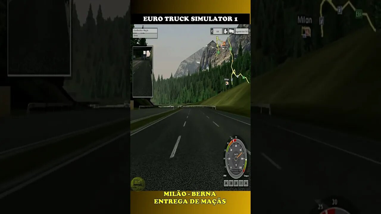 EURO TRUCK SIMULATOR 1 PT BR #2 MILÃO BERNA ENTREGA DE MAÇÃS #semedissaum #shorts #games