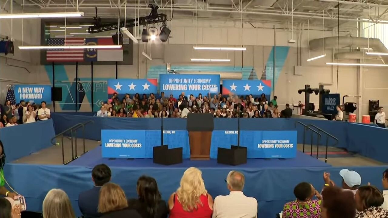 Where's The Momentum? Kamala Harris' North Carolina Campaign Event Is Light On Attendees