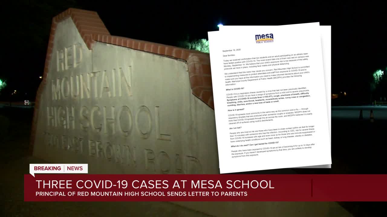 Three COVID-19 cases at Mesa school