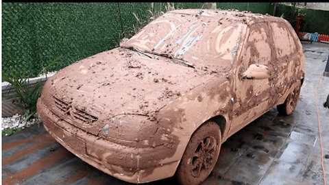 20 YEARS UNWASHED CAR ! Wash the Dirtiest Citroen Saxo