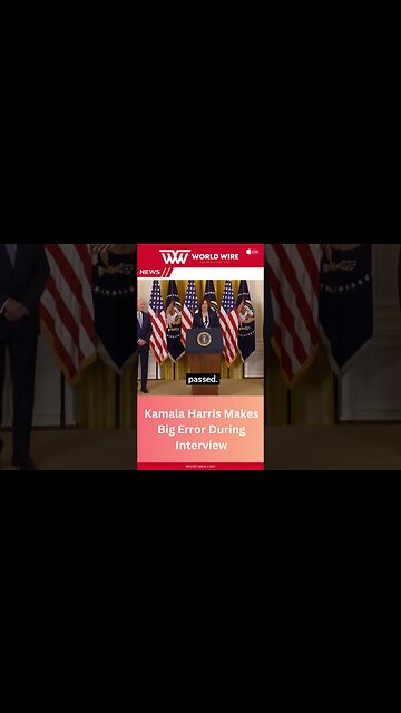 Kamala Harris Makes Big Error During Interview-World-Wire #shorts