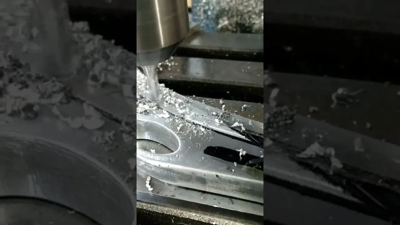 milling the grooves in the axe handle