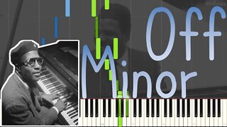 Thelonious Monk - Off Minor (Solo Jazz Piano Synthesia)