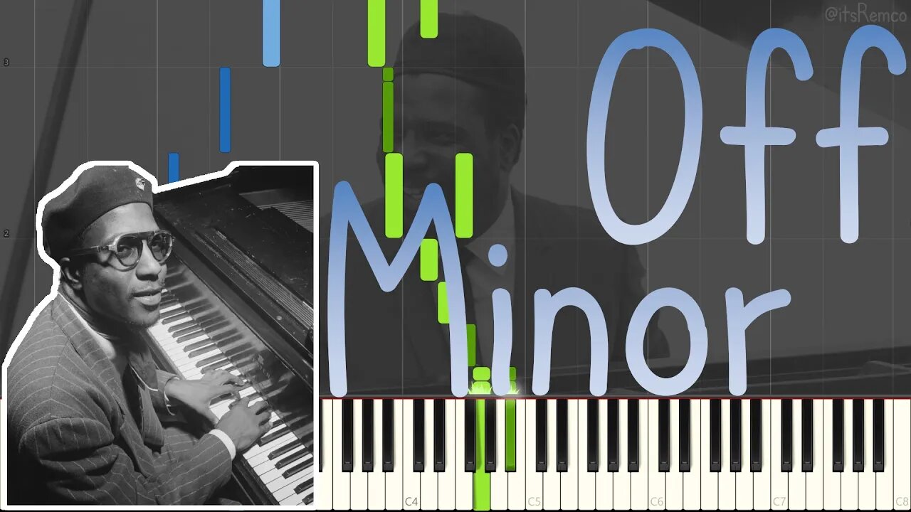 Thelonious Monk - Off Minor (Solo Jazz Piano Synthesia)