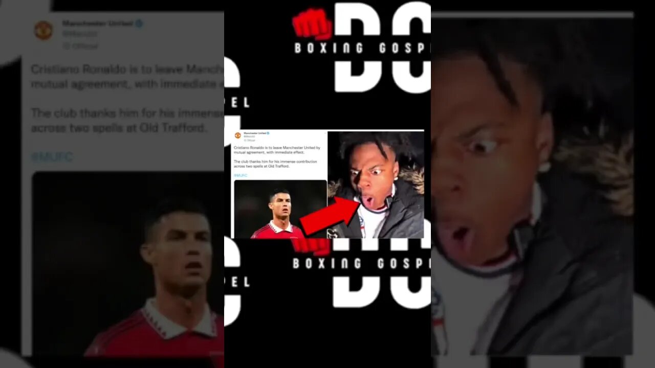 ISHOWSPEED BRUTAL REACTION TO RONALDO LEAVING MANCHESTER UNITED | ISHOWSPEED | Ronaldo | World Cup