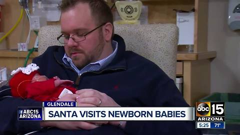 Santa bringing cheer to families at Valley hospital