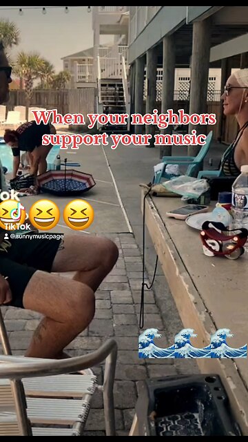 When your neighbor support your music ￼