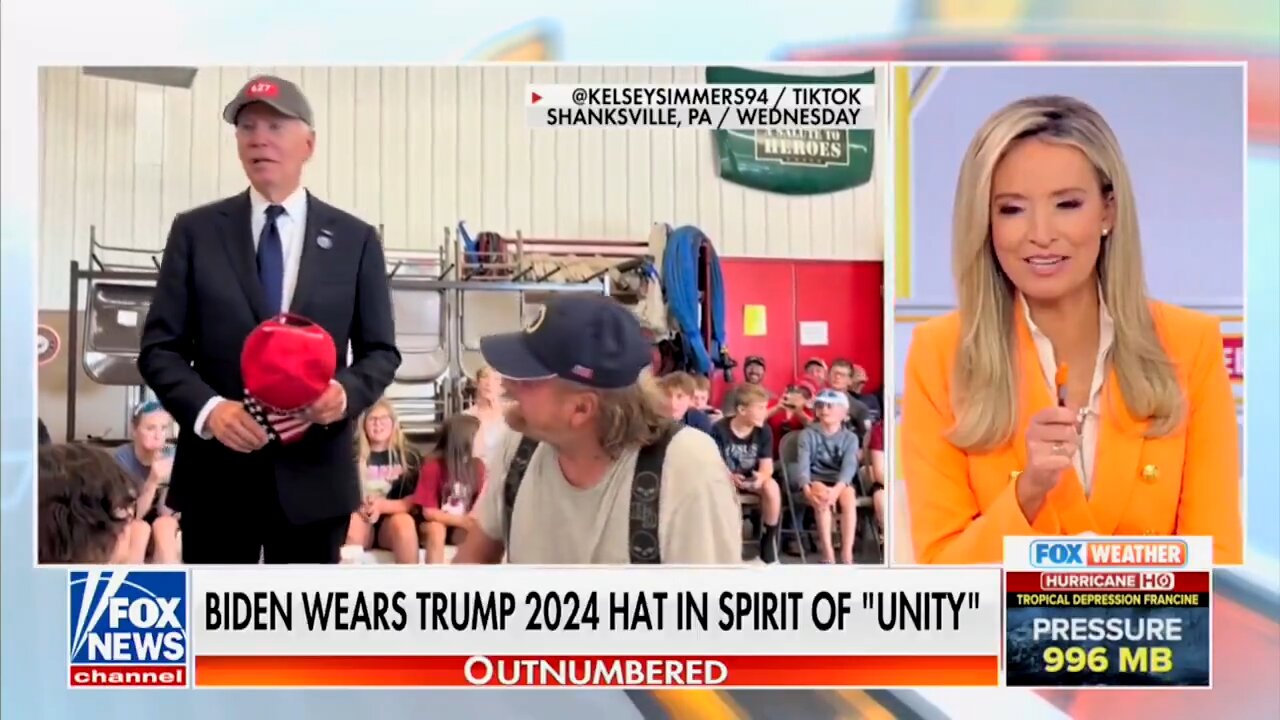 Biden Wore a Trump Hat and Kept It—Trump Campaign Replaced It; Biden Keeping It by His Bedside?