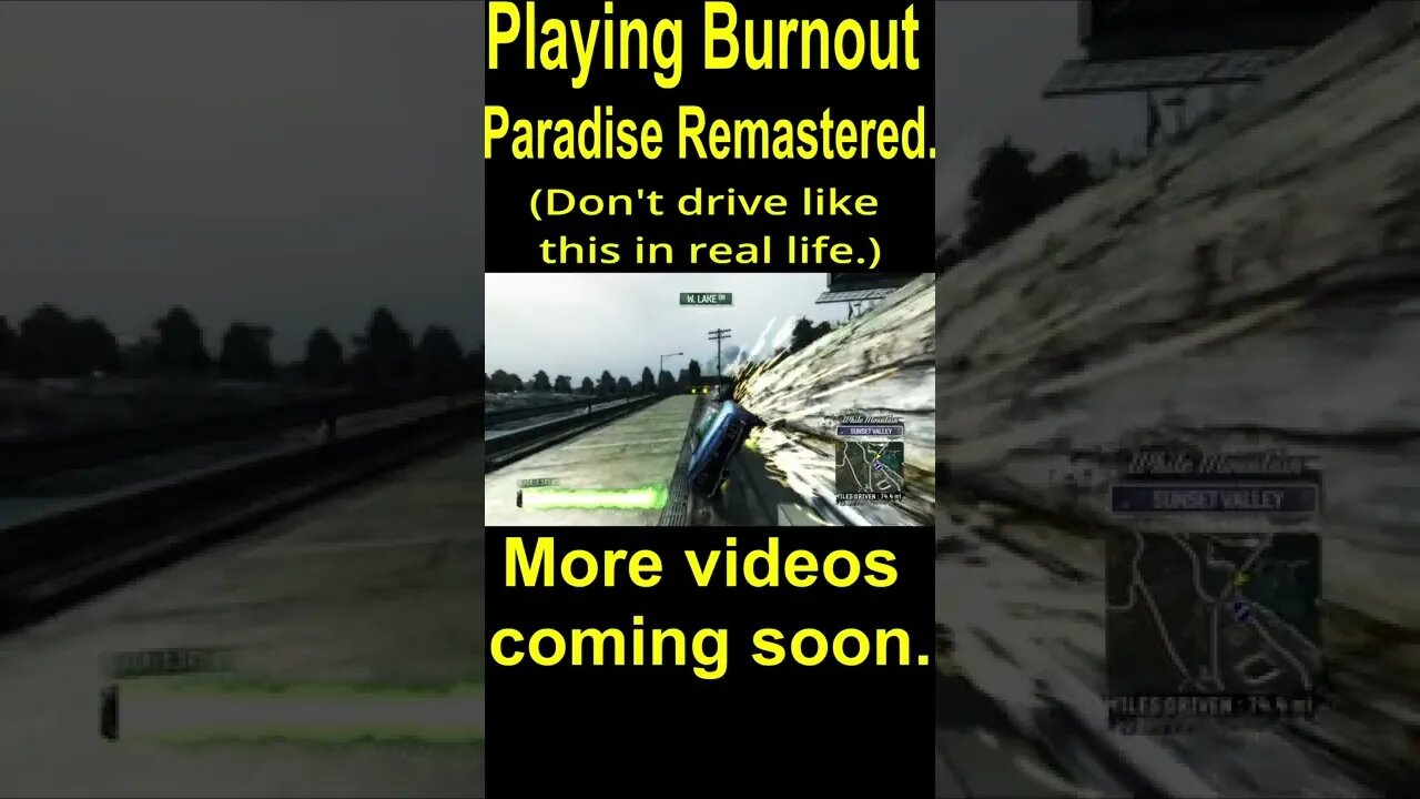 Playing Burnout Paradise Remastered