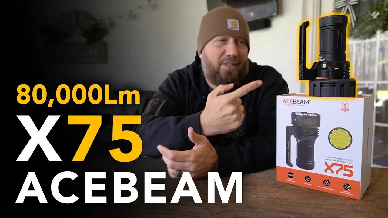 🔈 Does your flashlight SOUND like this? Acebeam X75 - 80,000 Lumens