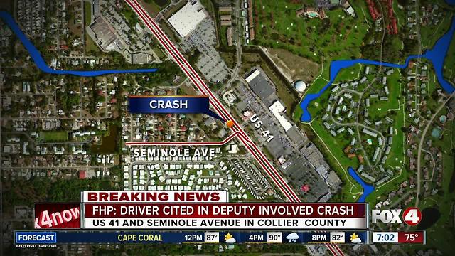 Driver cited in deputy-involved crash in Naples