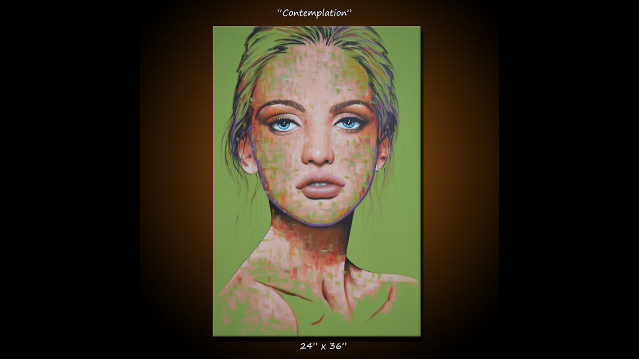 PAINTING TUTORIAL Time lapse speed painting - Contemplation - Amy Giacomelli