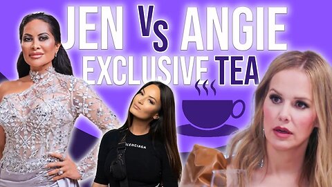 Jen Vs Angie exclusive tea. Jen helps Lisa hurt Angie charity event!