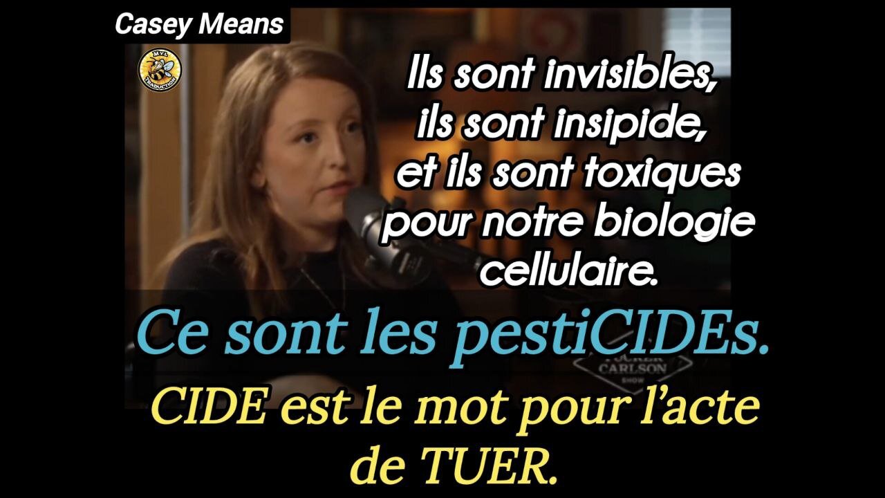 Ce sont les pestiCIDEs. CIDE est le mot pour l’acte de TUER.