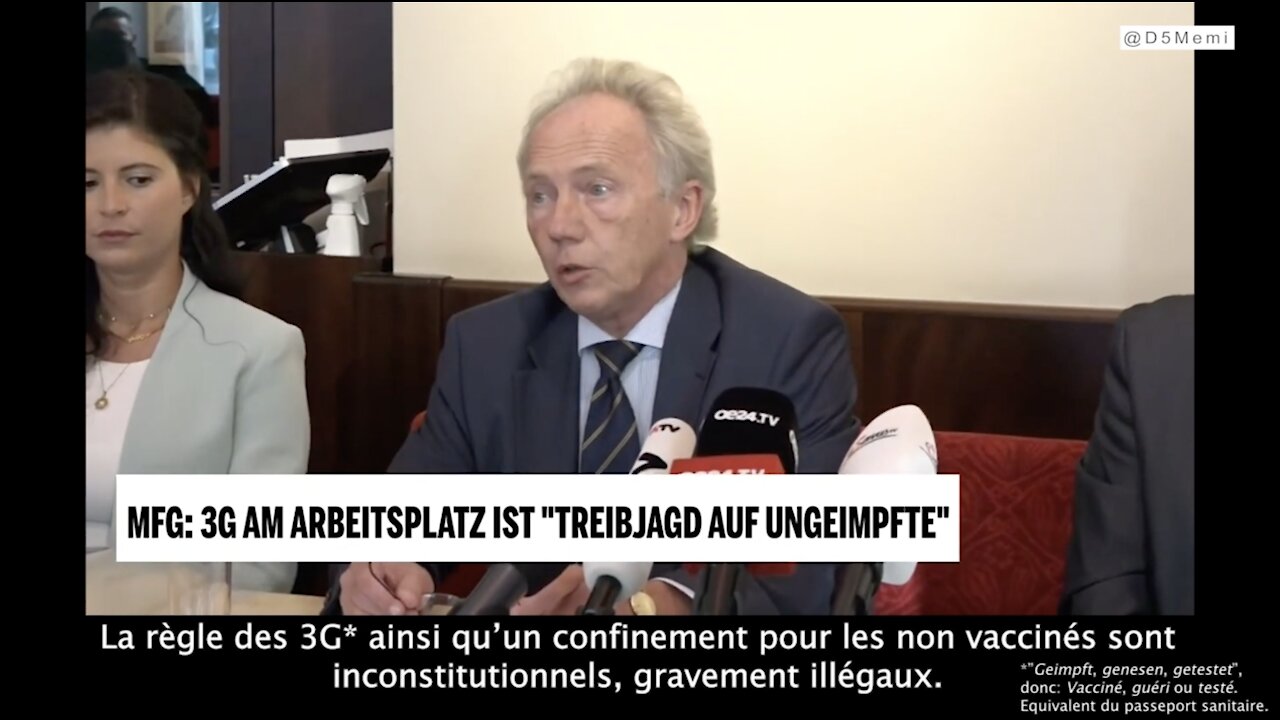 Maître Brunner: "Le passeport sanitaire et un confinement pour les non vaccinés sont inconstitutionnels, gravement illégaux."