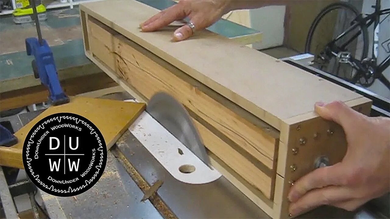 Flatten timber with your table saw. Homemade table saw sawmill jig.