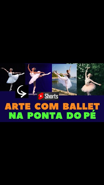 arte com ballet na ponta do pé