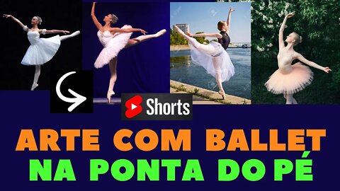 arte com ballet na ponta do pé