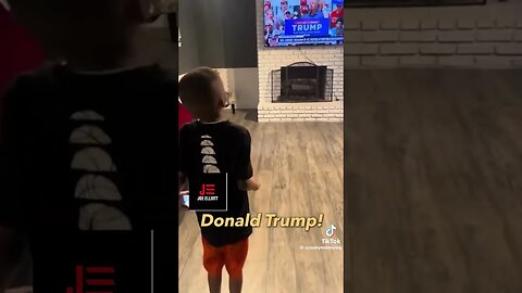 Kid"s AWESOME Reaction to Donald Trump #shorts