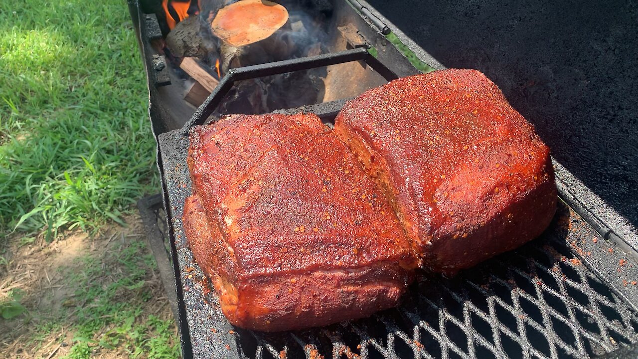 Smoking Boston Butt on Cherry wood