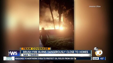 Fire burns near San Ysidro apartment building