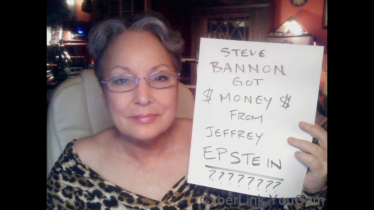 Stephen K. Bannon Got Money From Jeffrey Epstein - NOT GOOD!