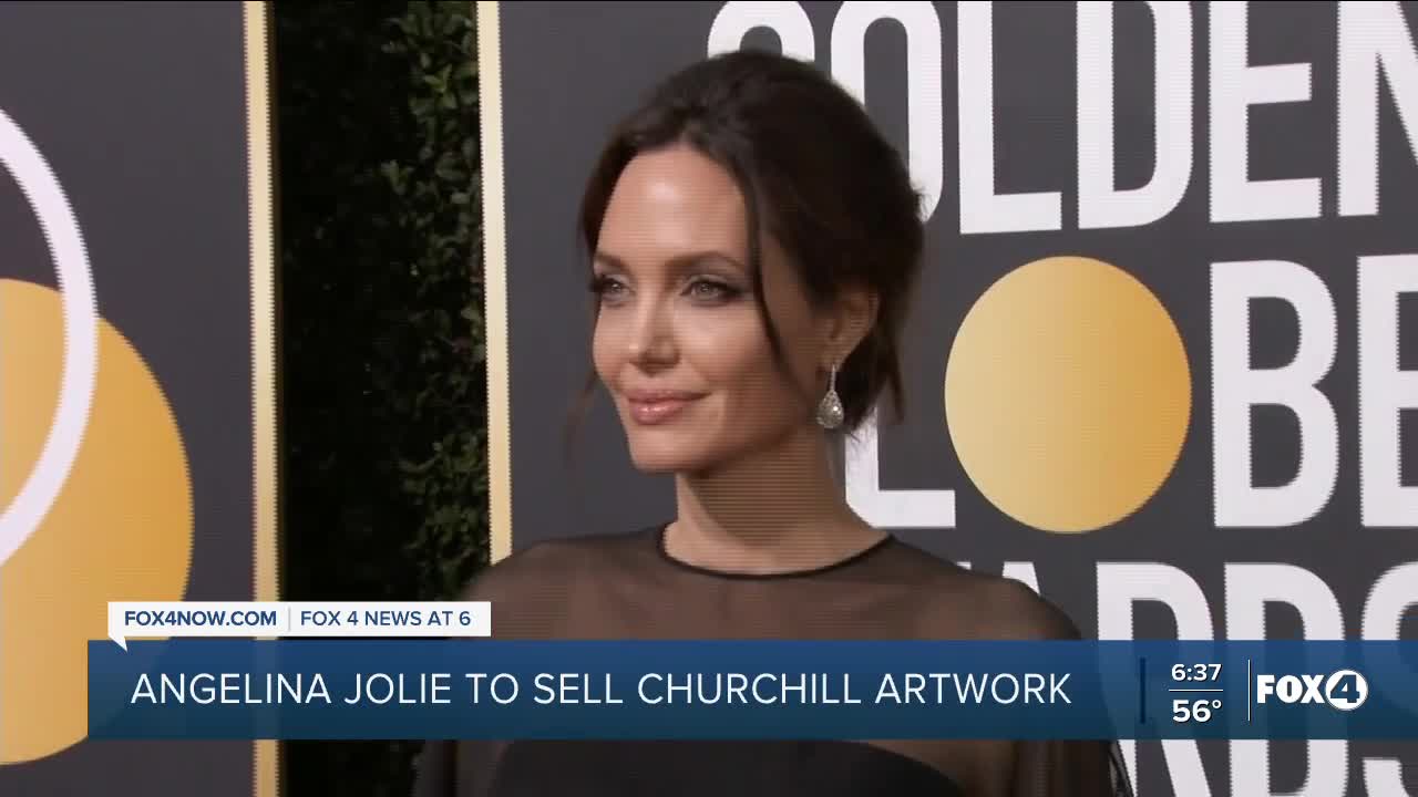 Angelina Jolie selling Churchill art