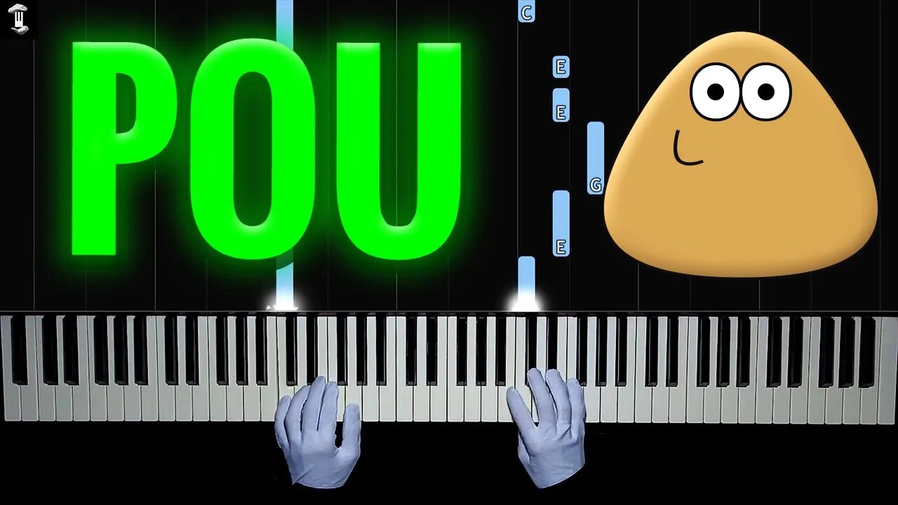 Pou Theme | EASY Piano - Hands Tutorial