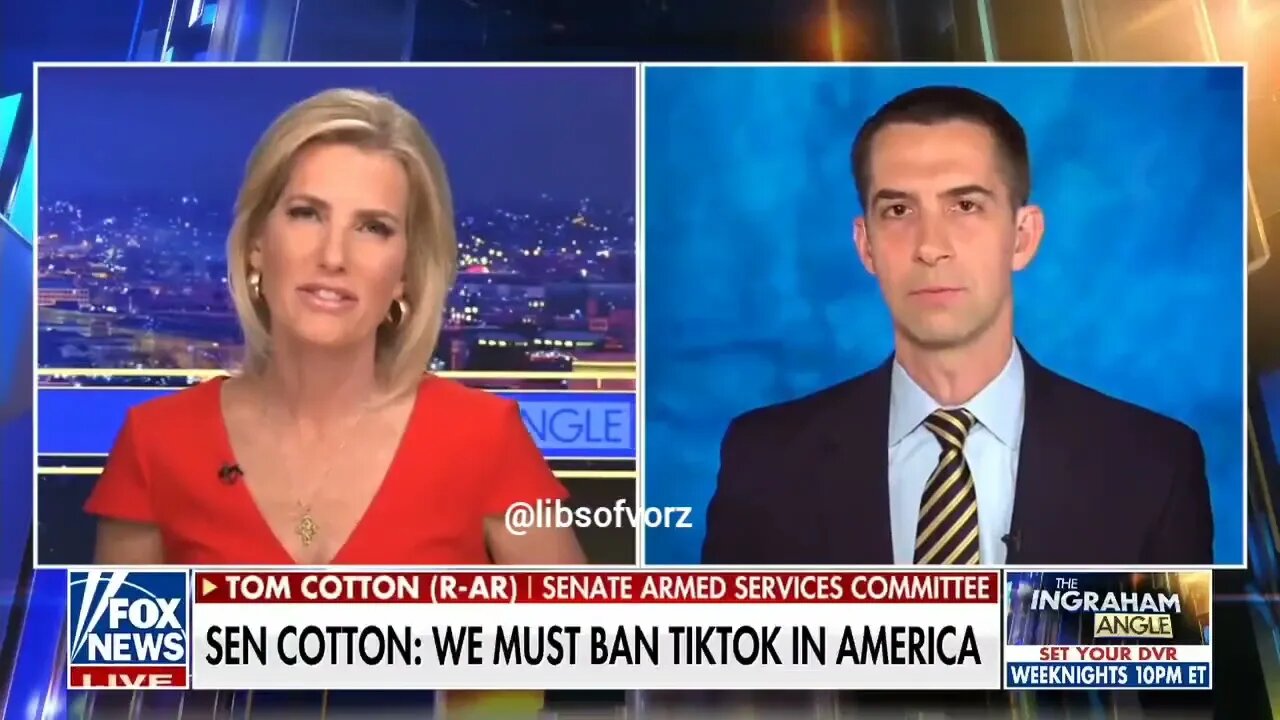 Senator Tom Cotton wants to Ban TikTok so bad he gave 7!