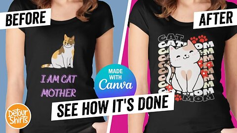 Before and After T-Shirt Design | How to Create Wavy Text Lines on Canva Make Your Design Stand Out