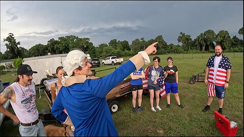 George Washington Joins the Celebration | Mini Bikes| Fireworks | Camping | Swimming