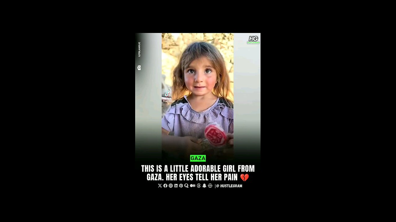 This is a little adorable girl from Gaza breaks my heart 💘