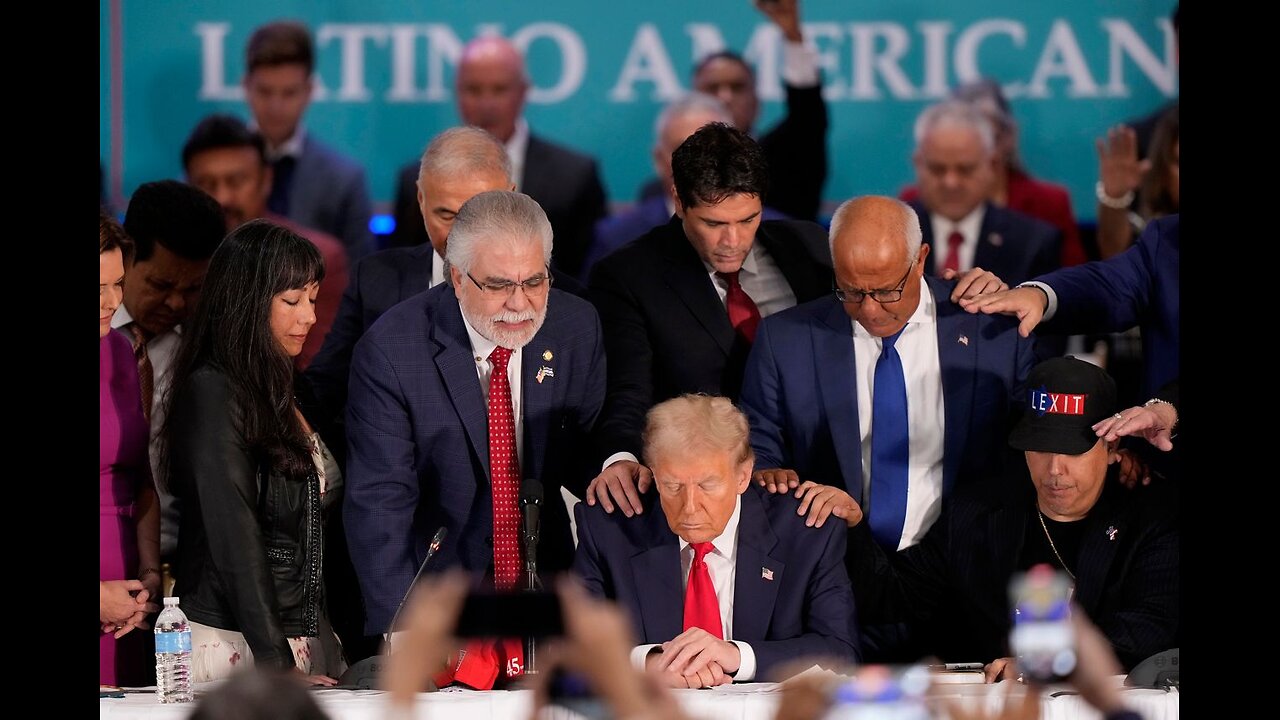 This moment just won the election as Latino leaders pray for Donald J. Trump