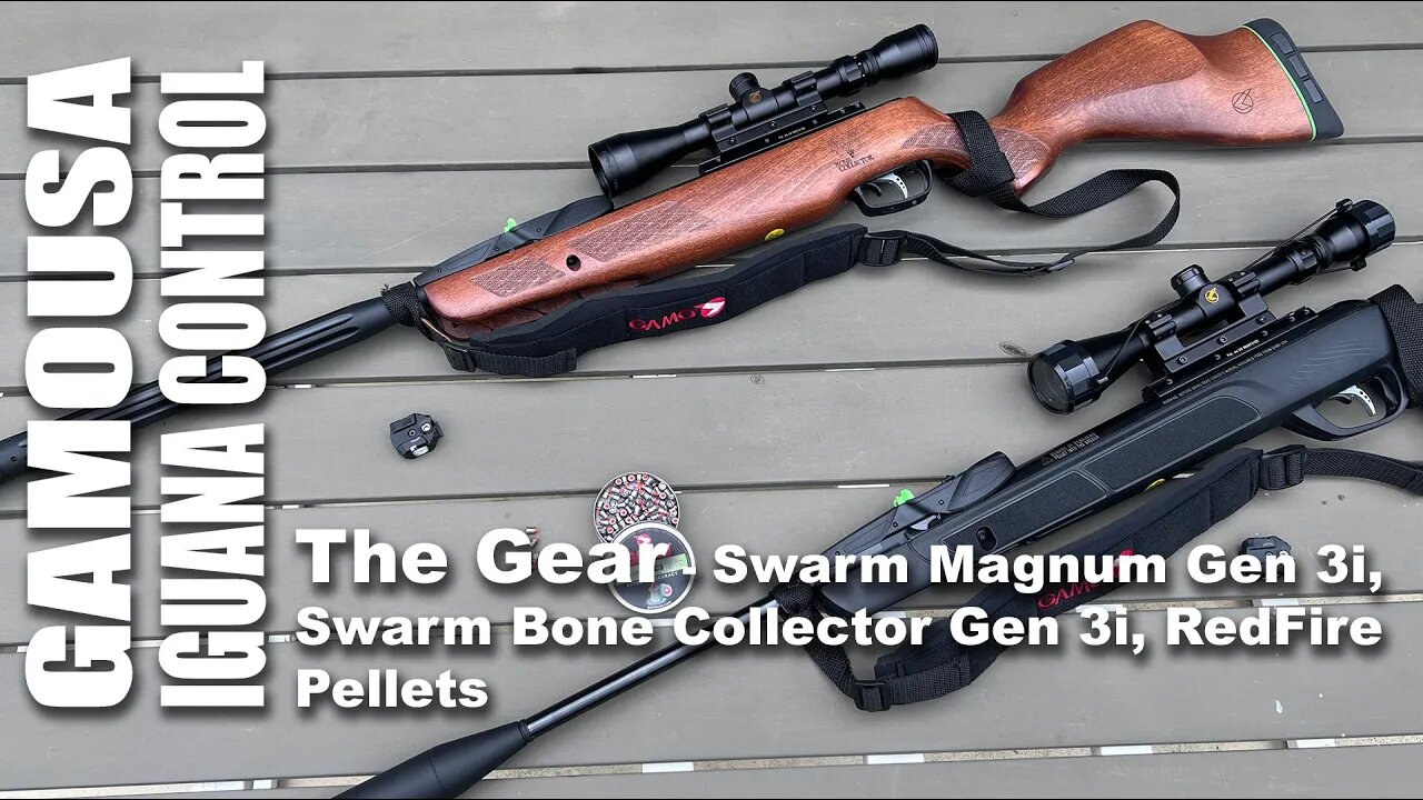 Gamo Iguana Control! The Gear - Swarm Magnum Gen 3i, Swarm Bone Collector Gen 3i, RedFire Pellets