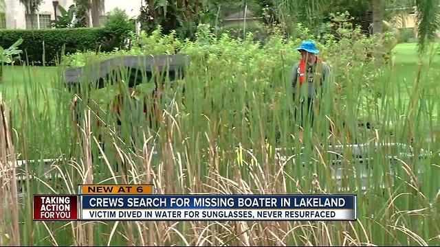 Crews search for missing boater