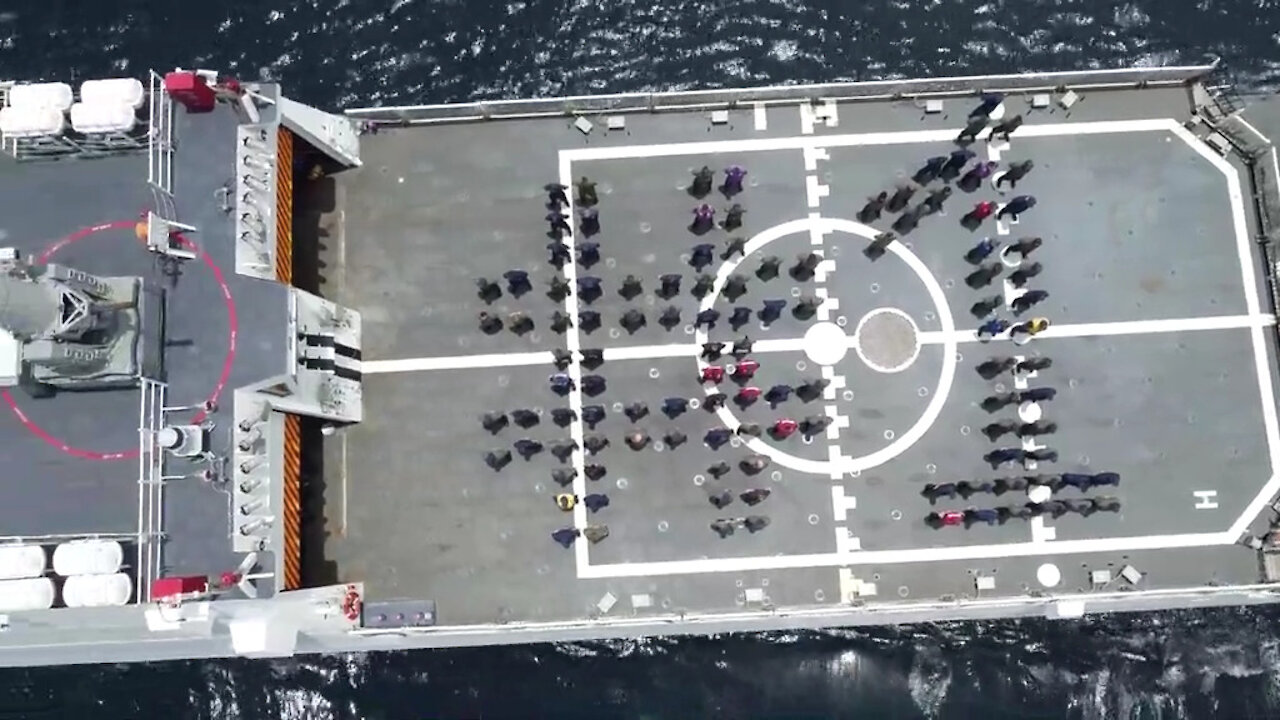 B-Roll USCGC Stone (WMSL 758) underway honoring Elmer Stone