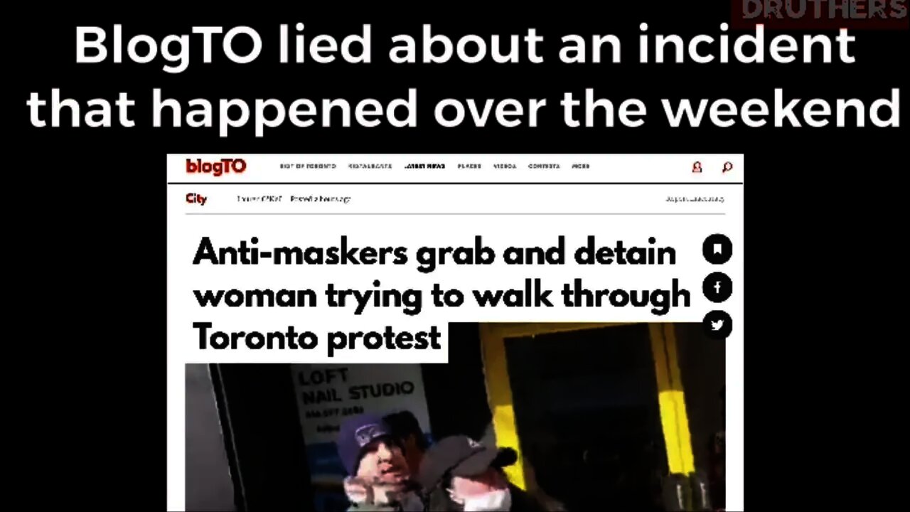 BlogTO lied! Masker ATTACKS camera man