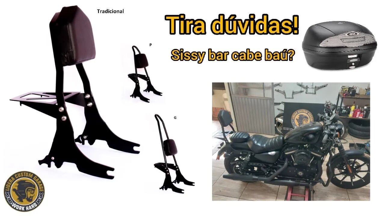 Dúvida: Baú em sissy bar Lidera Custom Garage