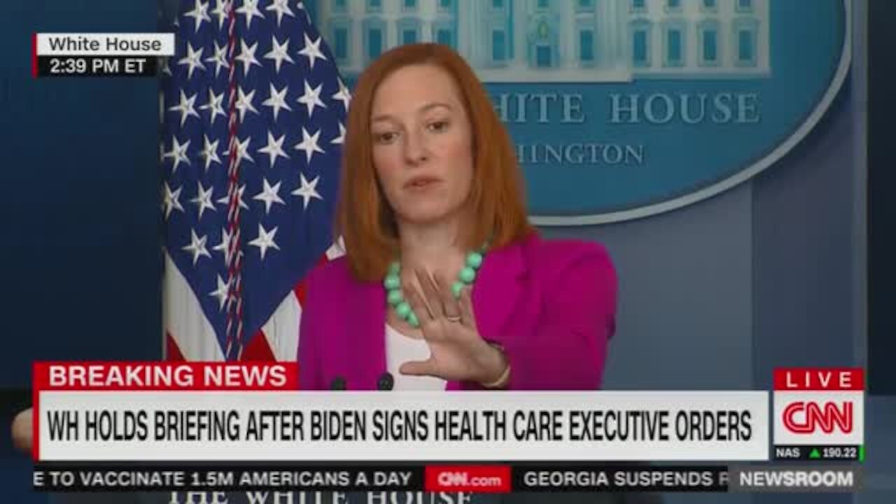 Watch Biden Press Sec Makes Fool Out of Herself Defending Executive Orders