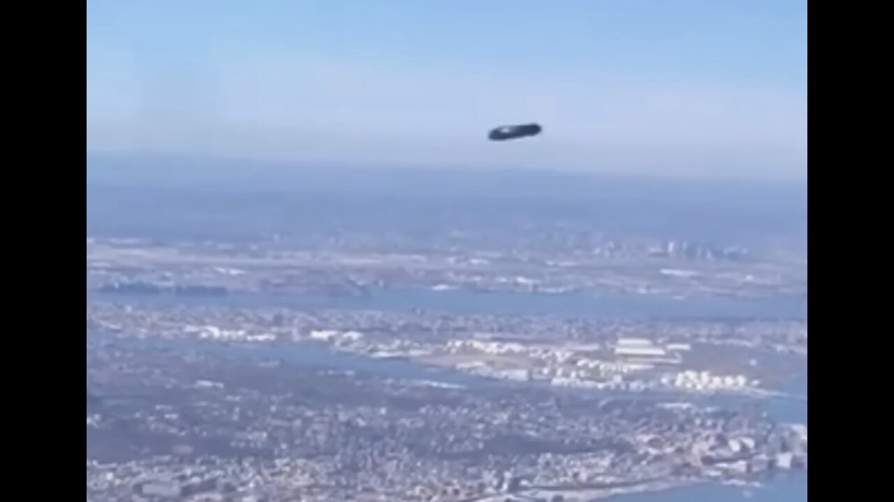 Passenger Films UFO near Plane Departing New York City