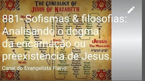 881- Sofismas & filosofias: Analisando o dogma da encarnação ou pré-existencia de Jesus.